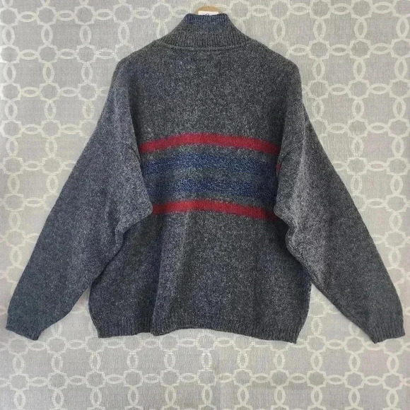 Vintage American Portrait Made In USA Wool Mock Pullover Men's Sweater XL - Picture 2 of 7